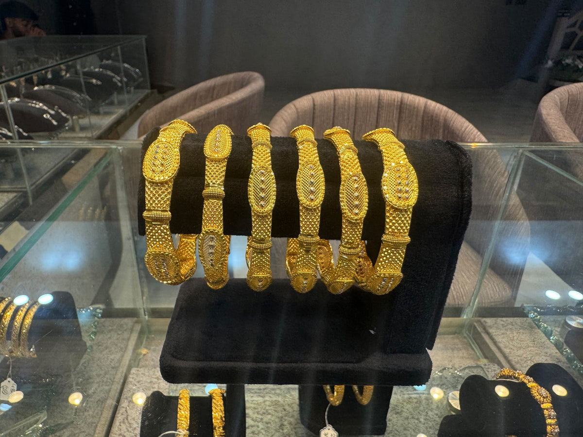 Gold plated bangles